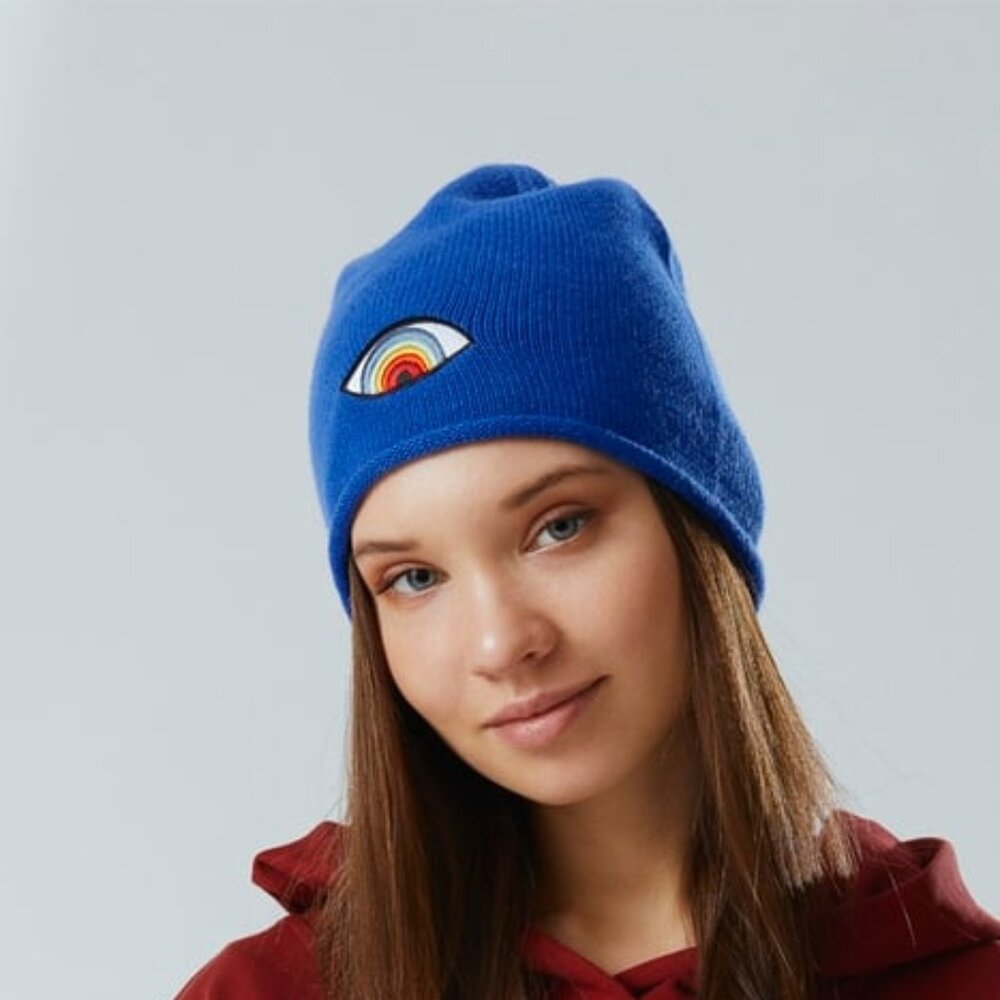 Arzu Sabanci Activewear Wool/Cashmere Eye Beanie